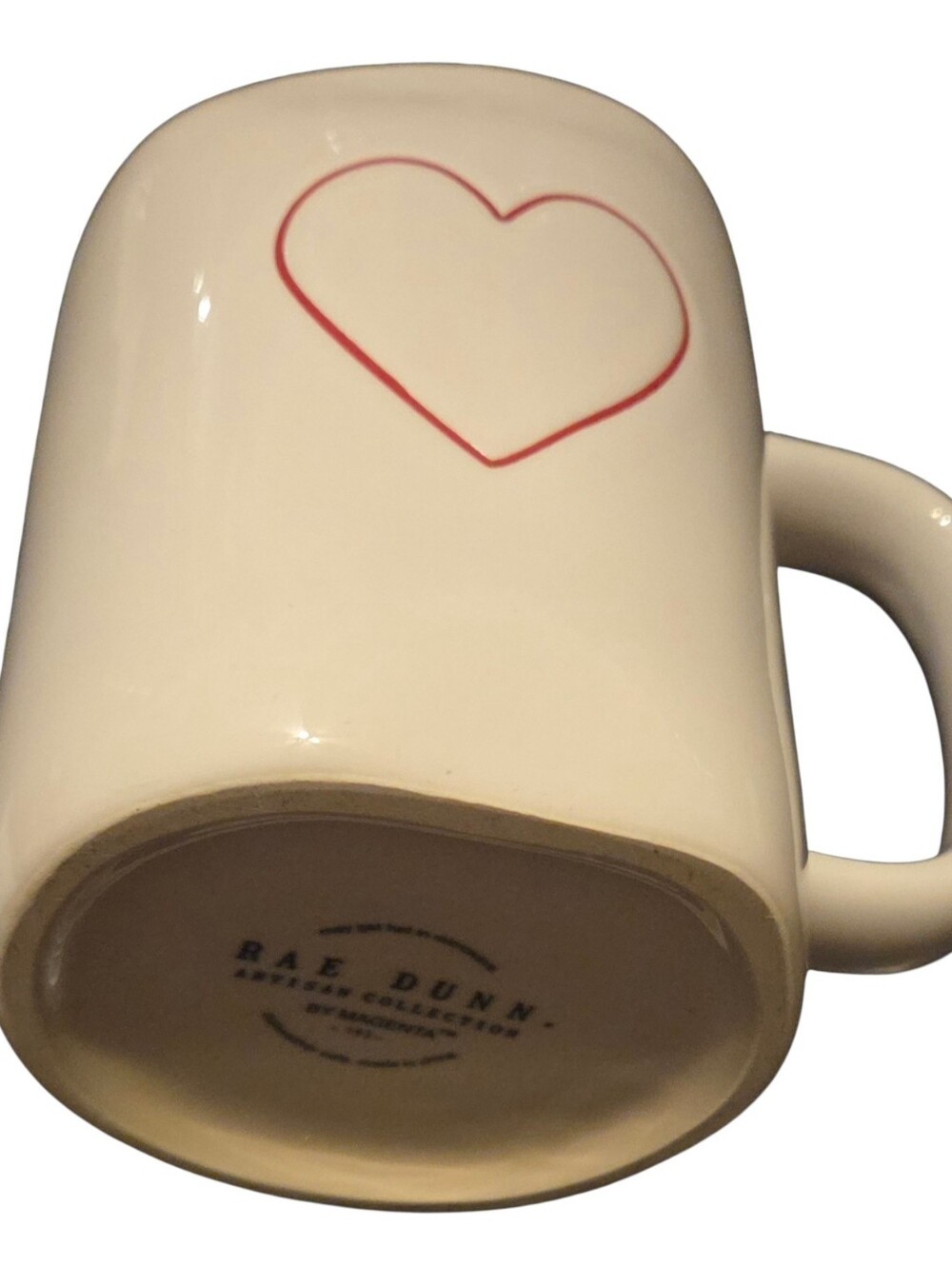 Rae Dunn Heart Mug Red Inside